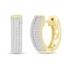 Thumbnail Image 1 of 1/5 CT. T.W. Diamond Huggie Hoop Earrings in 10K Gold