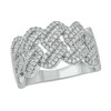 Thumbnail Image 1 of 1 CT. T.W. Multi-Diamond Curb Chain Ring in 10K White Gold