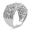 Thumbnail Image 1 of 1/2 CT. T.W. Diamond Angled Curb Link Ring in 10K White Gold