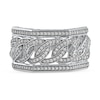 Thumbnail Image 2 of 1/2 CT. T.W. Diamond Angled Curb Link Ring in 10K White Gold