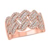 Thumbnail Image 1 of 1 CT. T.W. Multi-Diamond Curb Chain Ring in 10K Rose Gold