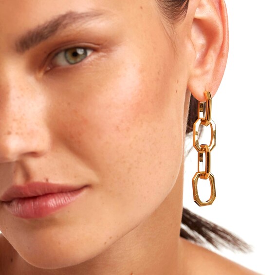 PDPAOLAâ¢ at Zales Chain Link Drop Earrings in Brass with 18K Gold Plate