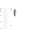 Thumbnail Image 2 of Blue Lab-Created Sapphire Huggie Hoop Earrings in 10K Gold