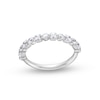 Thumbnail Image 1 of 3/4 CT. T.W. Princess-Cut and Round Diamond Alternating Anniversary Band in 14K White Gold