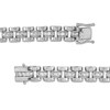 Thumbnail Image 3 of 2 CT. T.W. Diamond Alternating Triple Row Bar Link Bracelet in 10K White Gold