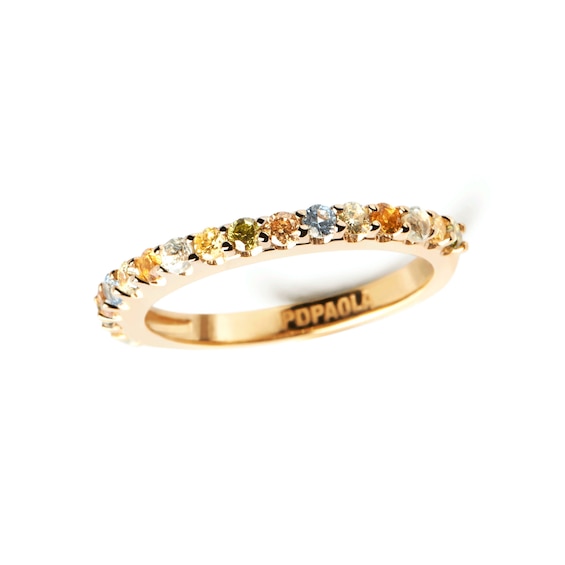 PDPAOLA⢠at Zales Multi-Color Cubic Zirconia Ring in Sterling Silver with 18K Gold Plate