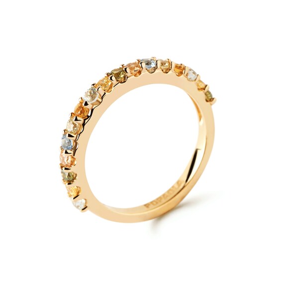PDPAOLAâ¢ at Zales Multi-Color Cubic Zirconia Ring in Sterling Silver with 18K Gold Plate