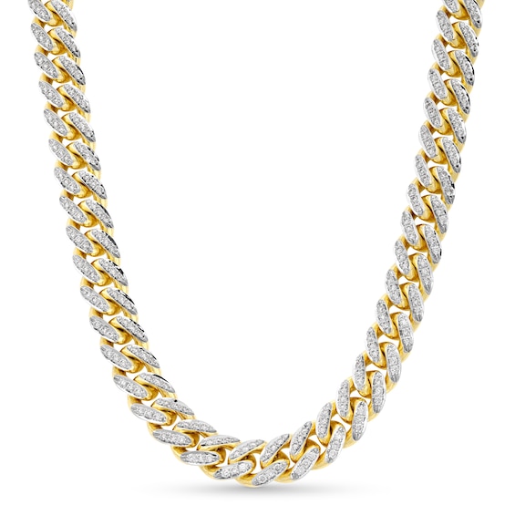 Zales x Alessi Domenico 4-5/8 CT. T.w. Diamond Miami Cuban Chain Necklace in 18K Gold - 16"