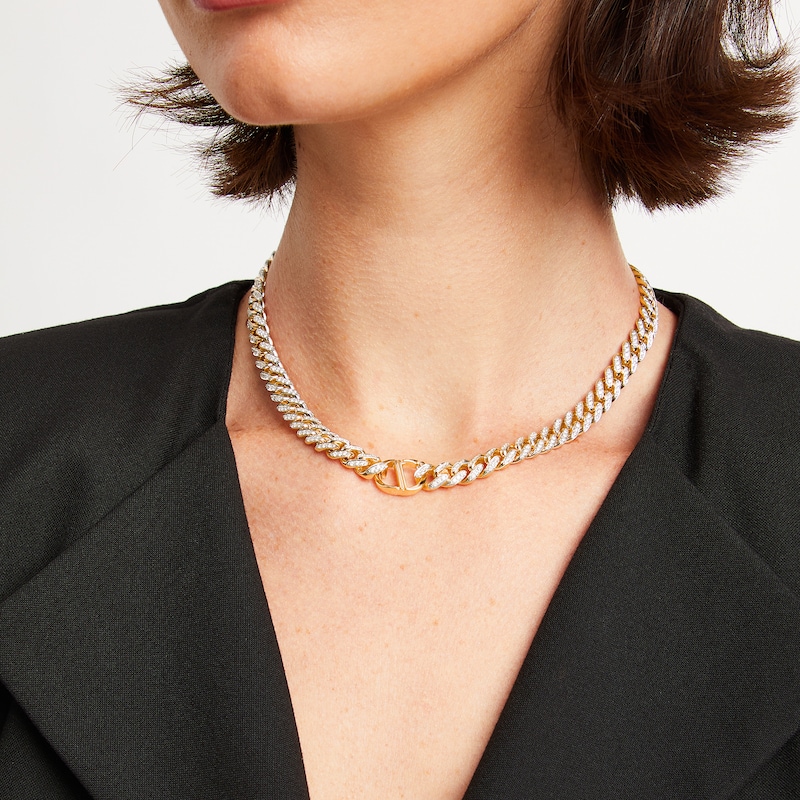 Main Image 3 of Zales x Alessi Domenico 4-5/8 CT. T.W. Diamond Miami Cuban Chain Necklace in 18K Gold - 16"