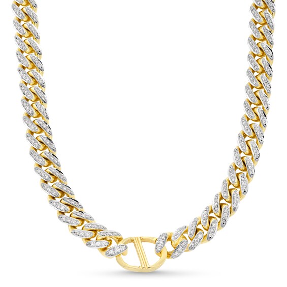 Zales x Alessi Domenico 4-5/8 CT. T.w. Diamond Miami Cuban Chain Necklace in 18K Gold - 16"