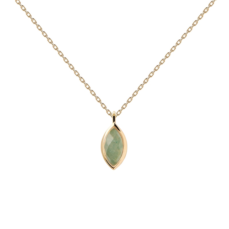 PDPAOLA™ at Zales Marquise-Cut Aventurine Solitaire Pendant in Sterling ...