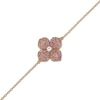 Thumbnail Image 1 of Amethyst and White Sapphire Flower Bracelet in 10K Gold