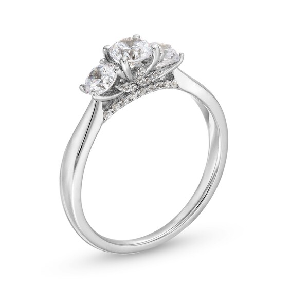 1 CT. T.w. Diamond Past Present FutureÂ® Engagement Ring in 14K White Gold