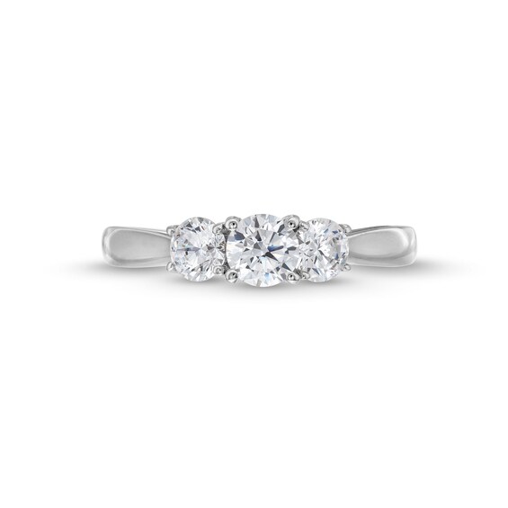 1 CT. T.w. Diamond Past Present FutureÂ® Engagement Ring in 14K White Gold