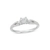 Thumbnail Image 1 of 1/2 CT. T.W. Princess-Cut Diamond Tri-Sides Loop Shank Engagement Ring in 14K White Gold