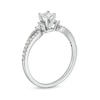 Thumbnail Image 3 of 1/2 CT. T.W. Princess-Cut Diamond Tri-Sides Loop Shank Engagement Ring in 14K White Gold