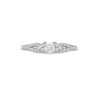 Thumbnail Image 4 of 1/2 CT. T.W. Princess-Cut Diamond Tri-Sides Loop Shank Engagement Ring in 14K White Gold