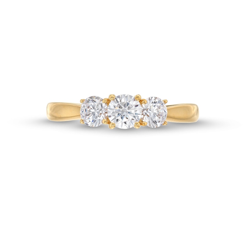 Main Image 4 of 1 CT. T.W. Diamond Past Present Future® Engagement Ring in 14K Gold