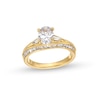 Thumbnail Image 1 of 1-1/2 CT. T.W. Oval Diamond Baguette Collar Split Shank Engagement Ring in 14K Gold