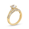 Thumbnail Image 3 of 1-1/2 CT. T.W. Oval Diamond Baguette Collar Split Shank Engagement Ring in 14K Gold