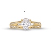 Thumbnail Image 4 of 1-1/2 CT. T.W. Oval Diamond Baguette Collar Split Shank Engagement Ring in 14K Gold