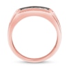 Thumbnail Image 3 of 1/2 CT. T.W. Champagne and White Diamond Band in 10K Rose Gold