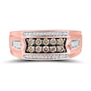 Thumbnail Image 4 of 1/2 CT. T.W. Champagne and White Diamond Band in 10K Rose Gold