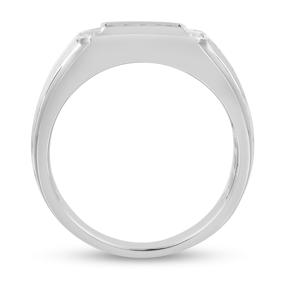 1 CT. T.w. Champagne and White Diamond Frame Ring 10K White Gold
