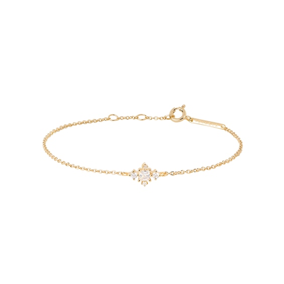 PDPAOLA⢠at Zales Radiant-Cut and Round Cubic Zirconia Bracelet in Sterling Silver with 18K Gold Plate