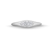 Thumbnail Image 4 of 1/6 CT. T.W. Sideways Marquise-Shaped Multi-Diamond Knife Edge Shank Signet Ring in 10K White Gold