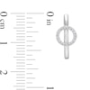 Thumbnail Image 3 of 1/10 CT. T.W. Diamond Open Circle Hoop Earrings in Sterling Silver