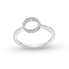 Thumbnail Image 1 of 1/10 CT. T.W. Diamond Open Circle Ring in Sterling Silver