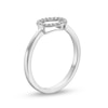 Thumbnail Image 3 of 1/10 CT. T.W. Diamond Open Circle Ring in Sterling Silver