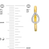 Thumbnail Image 3 of 1/10 CT. T.W. Diamond Open Pear-Shaped Hoop Earrings in 10K Gold