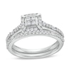 Thumbnail Image 1 of 1/2 CT. T.W. Multi-Diamond Composite Frame Bridal Set in 10K White Gold