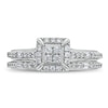 Thumbnail Image 4 of 1/2 CT. T.W. Multi-Diamond Composite Frame Bridal Set in 10K White Gold
