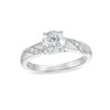 Thumbnail Image 1 of 1-1/6 CT. T.W. Diamond Groove Shank Engagement Ring in 14K White Gold