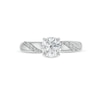 Thumbnail Image 4 of 1-1/6 CT. T.W. Diamond Groove Shank Engagement Ring in 14K White Gold
