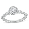 Thumbnail Image 1 of 1 CT. T.W. Multi-Diamond Framed Engagement Ring in 14K White Gold