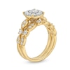 Thumbnail Image 3 of 1-1/4 CT. T.W. Diamond Vintage-Style Framed Bridal Set in 14K Gold