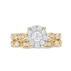 Thumbnail Image 4 of 1-1/4 CT. T.W. Diamond Vintage-Style Framed Bridal Set in 14K Gold