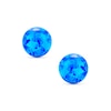 Thumbnail Image 2 of 6.0mm Blue Lab-Created Opal Solitaire Ball Stud Earrings in Sterling Silver