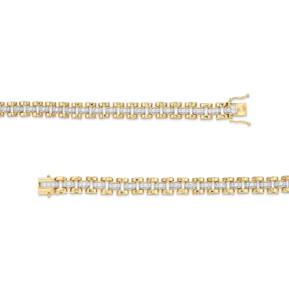 2 CT. T.w. Diamond Link Bracelet in 10K Gold - 7"
