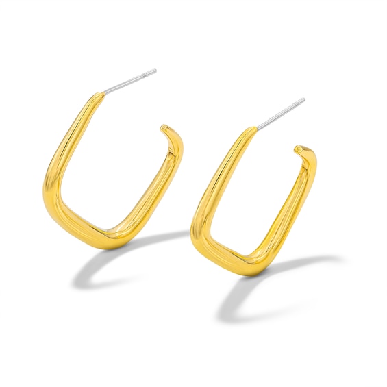 Zales x Soko Laini Midi Hoop Earrings in Brass with 24K Gold Plate