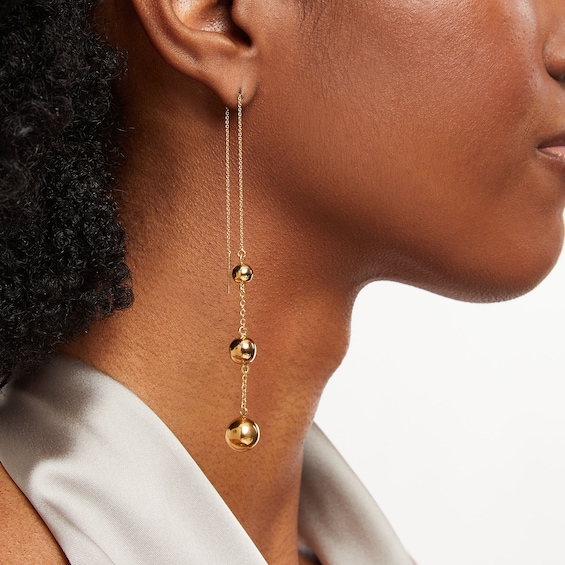 Zales x Soko Obiti Threader Earrings in Brass with 24K Gold Plate