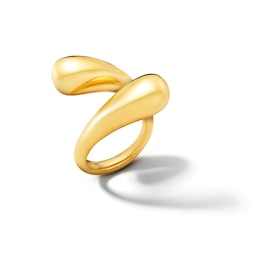 Zales x SOKO Twisted Dash Ring in Brass with 24K Gold Plate