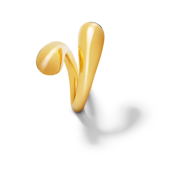 Zales x Soko Twisted Dash Ring Brass with 24K Gold Plate