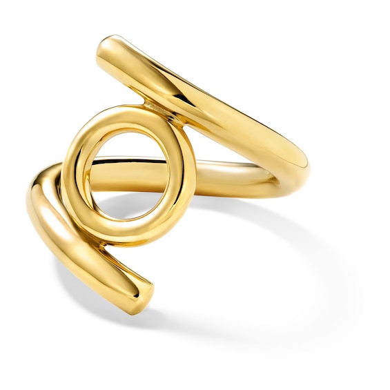 Zales x Soko Obiti Open Circle Ring in Brass with 24K Gold Plate