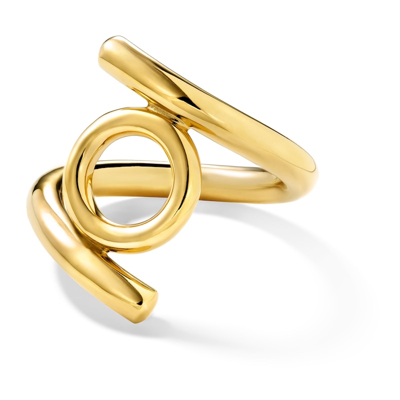 Zales x SOKO Obiti Open Circle Ring in Brass with 24K Gold Plate | Zales