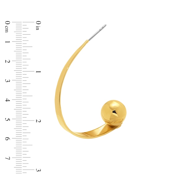 Zales x Soko Obiti Tapered Hoop Earrings in Brass with 24K Gold Plate